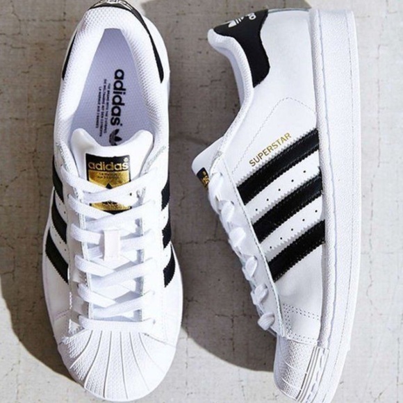 Womens Adidas Superstar BLACK WHITE FOUNDATION Trainers Shoes | eBay